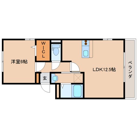 尼ケ辻駅 徒歩5分 1階の物件間取画像